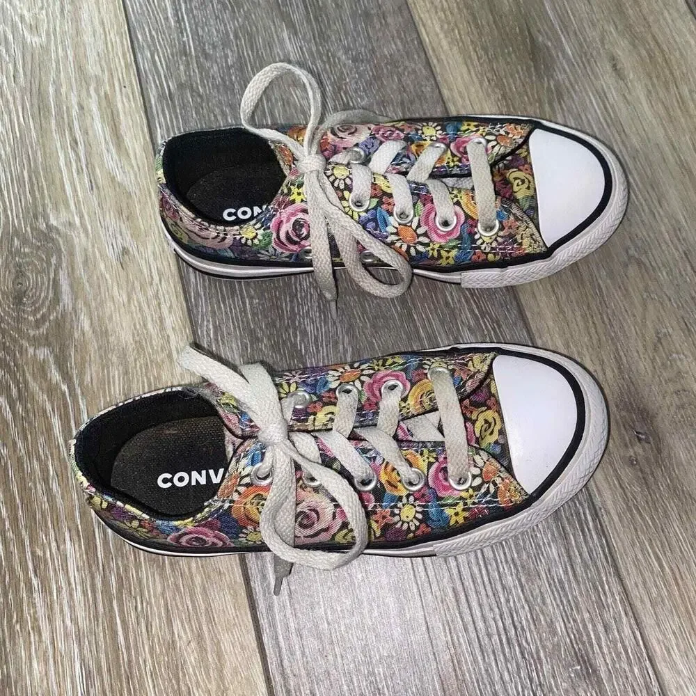 Converse CT All Star 371302F Floral Casual Sneaker Shoes Kids Youth US Size 12